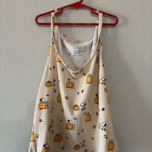 American Eagle Outfitters Cream Camisole with Pumpkin Print